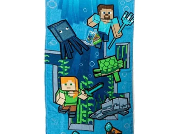 Παιδική Πετσέτα Θαλάσσης Minecraft 70x140cm