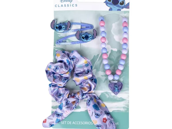 Σετ Κολιέ & Αξεσουάρ Μαλλιών Lilo & Stitch | 4τμχ