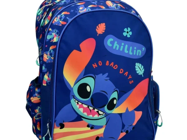 Σχολική Τσάντα Disney Lilo & Stitch με 3 Θήκες & Εργονομικούς Ιμάντες (46x35x20cm)
