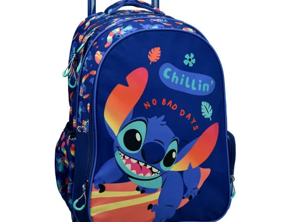 Σχολική Τσάντα Trolley Disney Lilo & Stitch με Ρόδες και Πολλές Θήκες (46x35x20cm)