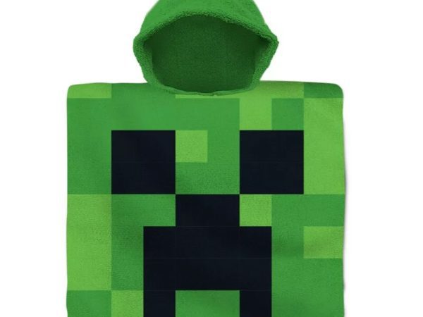 Παιδικό Πόντσο Πετσέτα Minecraft  – 100% Βαμβάκι, 60x120 εκ.