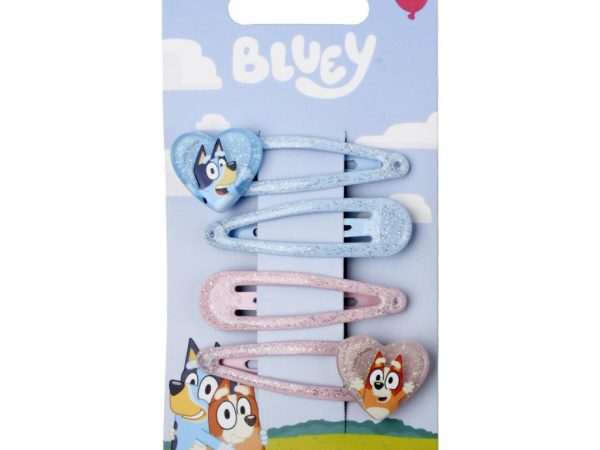 Σετ κλιπ μαλλιών Bluey Heart 4 τμχ