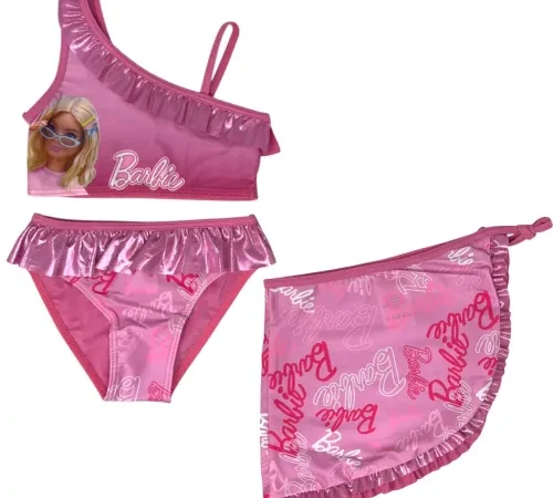 Barbie Μαγιό Παιδικό Σετ Μπικίνι & Σαρόνγκ