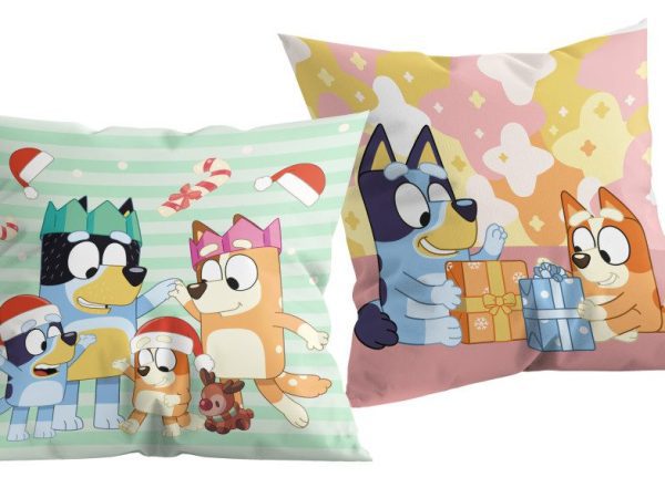 Διακοσμητικό μαξιλάρι Bluey Winter Χριστουγέννων 40x40 εκ.