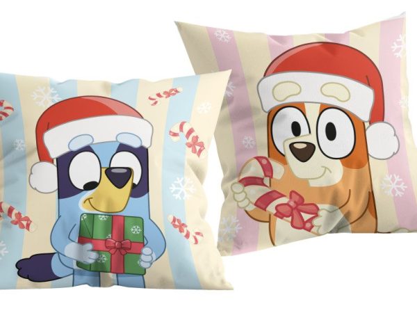 Διακοσμητικό μαξιλάρι Bluey Χριστουγέννων 40x40 εκ.