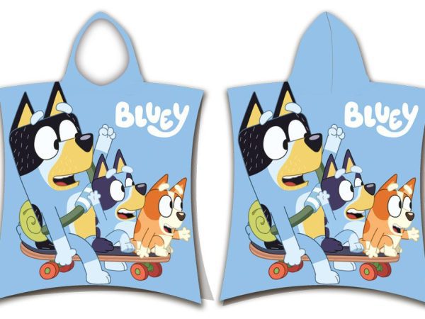 Πόντσο πετσέτας θαλάσσης Bluey Skate 50x115εκ.