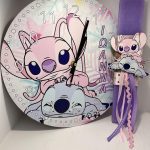Πασχαλινή Λαμπάδα Lilo and Stitch με Προσωποποιημένο Ρολόι Τοίχου