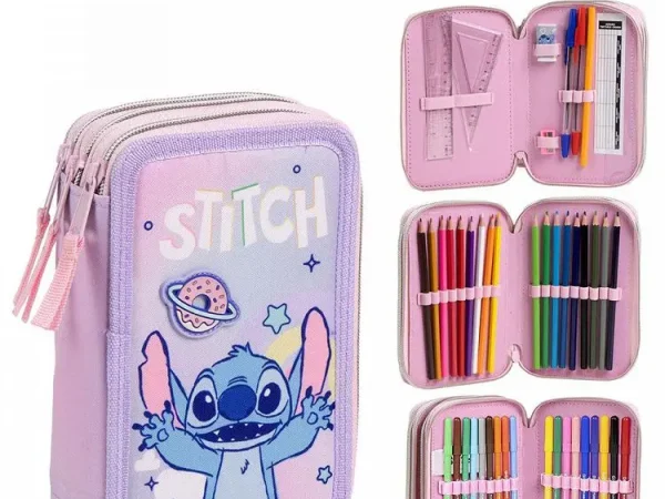 Τριπλή Κασετίνα Ορθογώνια DISNEY Λίλο & Στιτς