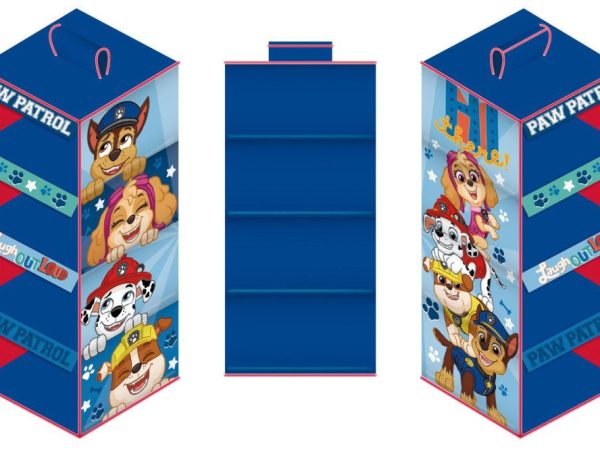 Κρεμαστός οργανωτής ντουλάπας Paw Patrol 4 τεμαχίων