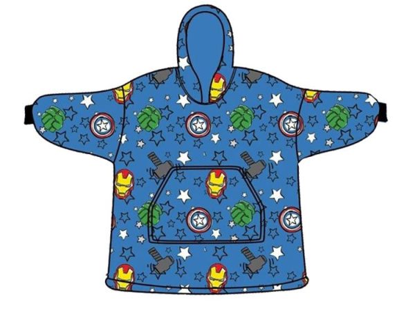 Φλις κουβέρτα Avengers, πόντσο, με slip-on σχέδιο