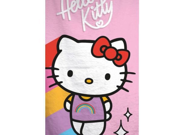 Πετσέτα μπάνιου Hello Kitty Rainbow, πετσέτα θαλάσσης 70*140cm (Fast Dry)