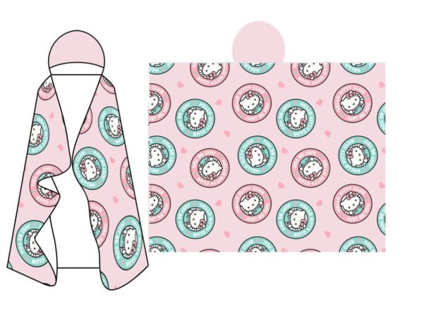 Κουβέρτα με κουκούλα Hello Kitty Club 120x150cm