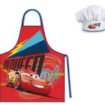 Παιδική ποδιά Disney Cars Lightning σετ 2 τεμαχίων