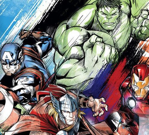 Πετσέτα μπάνιου Avengers Drew, πετσέτα θαλάσσης 70x140εκ.