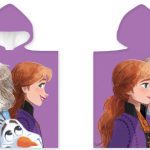 Πετσέτα πόντσο θαλάσσης Disney Frozen Purple 50x100 cm
