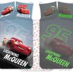 Παιδικό σετ κρεβατιού Disney Cars λάμπει στο σκοτάδι για νηπιαγωγείο, 100x135cm, 40x60cm