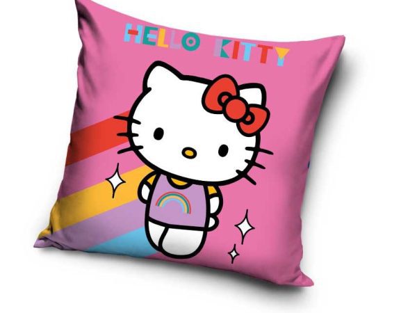 Μαξιλαροθήκη Hello Kitty Rainbow Velvet 40x40 εκ.