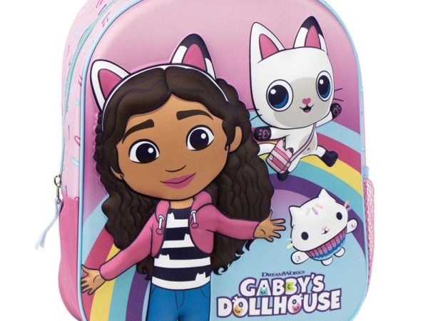 Σακίδιο πλάτης Gabby's Dollhouse Rainbow 3D, τσάντα 31 cm