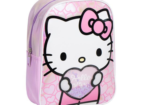 Ολογραφικό σακίδιο πλάτης Hello Kitty Heart, τσάντα 32 cm