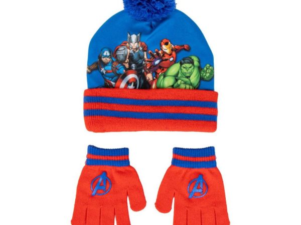 Σετ παιδικού καπέλου και γαντιών Avengers Team