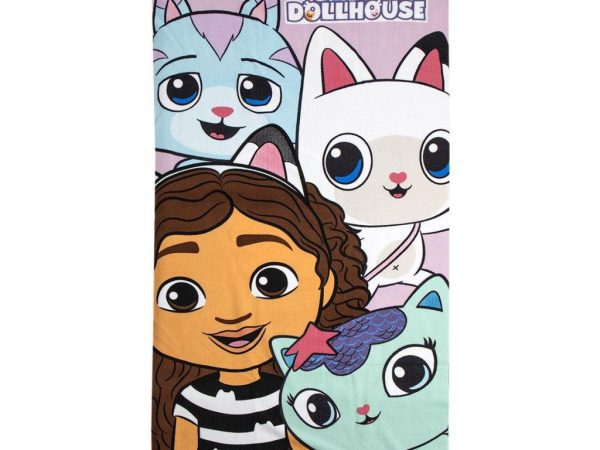 Πετσέτα μπάνιου Gabby's Dollhouse, πετσέτα θαλάσσης 70x140cm (Γρήγορο στέγνωμα)