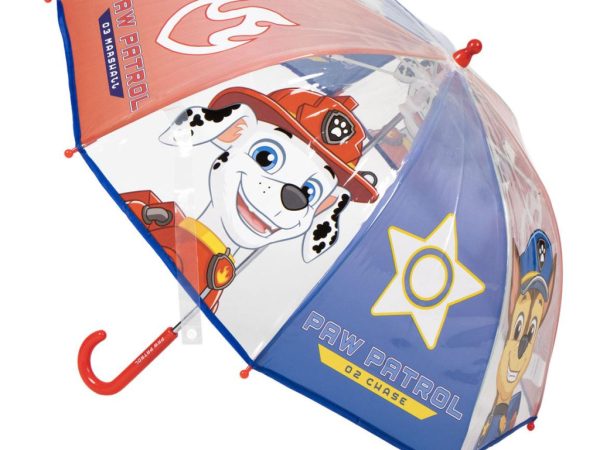 Διαφανής παιδική ομπρέλα Paw Patrol Elements Ø71 cm