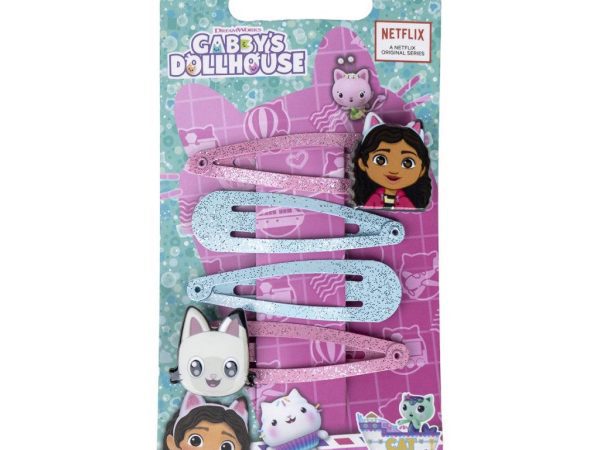 Σετ κλιπ μαλλιών Gabby's Dollhouse 4 τεμ.