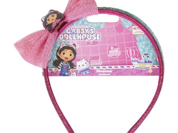 Κορδέλα μαλλιών με γκλίτερ σε σχήμα κουκλόσπιτου της Gabby