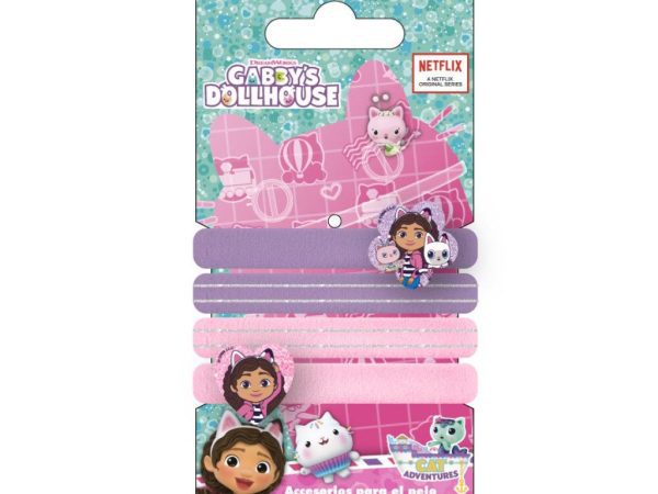Σετ 4 λαστιχάκια μαλλιών Gabby's Dollhouse Adventures