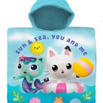 Gabby's Dollhouse Sun and Sea πετσέτα πόντσο θαλάσσης 60x120 cm