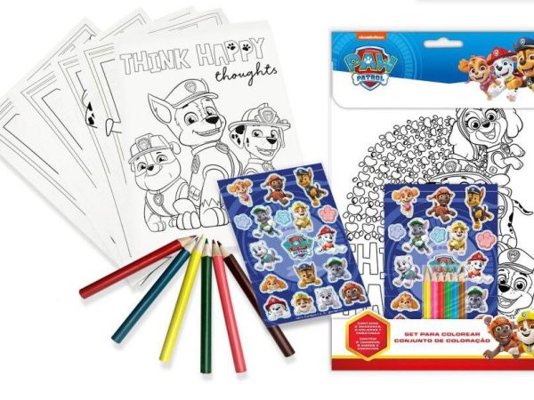 Σετ χρωματισμού + αυτοκόλλητων Paw Patrol