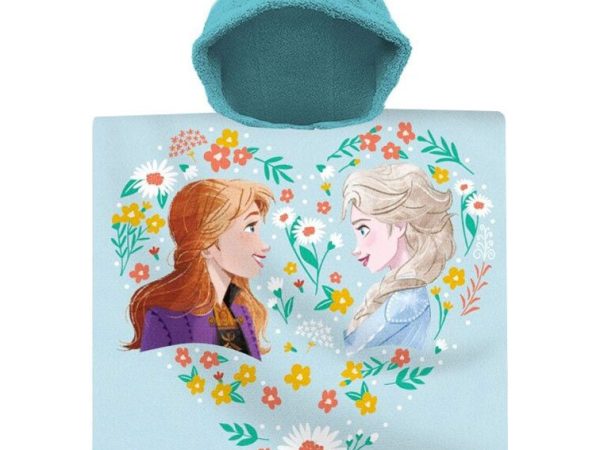 Πόντσο πετσέτας θαλάσσης Disney Frozen Flower 60x120 εκ.