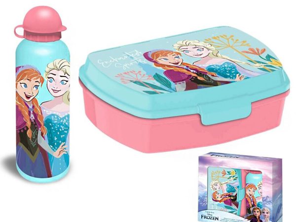 Κουτί σάντουιτς Disney Frozen Enchanted + σετ μπουκάλι αλουμινίου