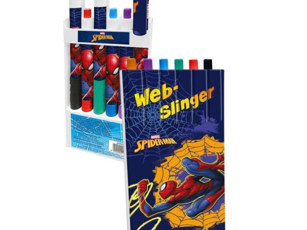 Σετ έγχρωμο στυλό Spiderman Web-Slinger 6 τμχ