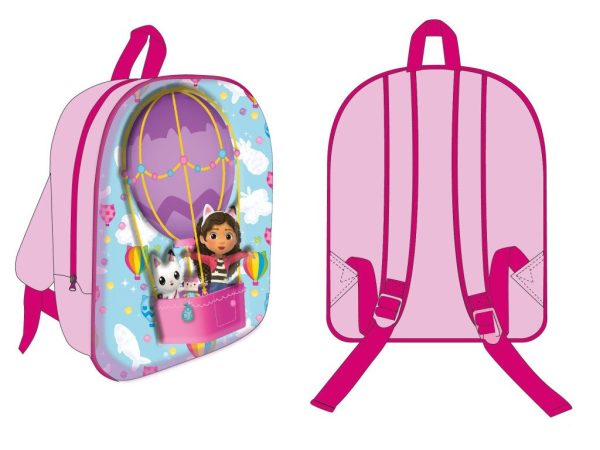 Σακίδιο πλάτης Gabby's Dollhouse με μπαλόνι θερμού αέρα 3D, τσάντα 30 εκ.