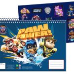 Μπλοκ σχεδίασης Paw Patrol Power Up A4 σπιράλ με αυτοκόλλητα, 40 φύλλα