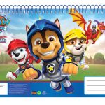 Μπλοκ σχεδίασης σπιράλ Paw Patrol Knights A/4, 30 φύλλα