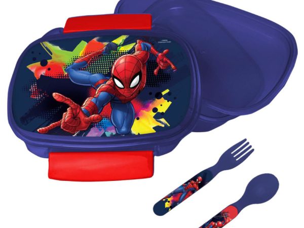 Κουτί σάντουιτς Spiderman Splotch + σετ μαχαιροπήρουνων