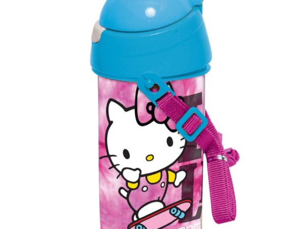 Μπουκάλι νερού Hello Kitty Skateboard, αθλητικό μπουκάλι 500 ml