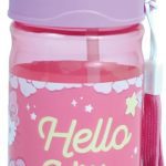 Πλαστικό μπουκάλι Hello Kitty Unicorn με γάντζο 350 ml