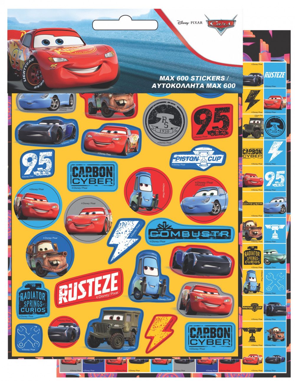 GIM77216979 Σετ αυτοκόλλητων 600 τεμαχίων Disney Cars Adventure - Image 1