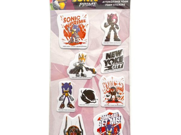 Σετ αυτοκόλλητων με φουσκωτό αφρό Sonic the Hedgehog Heroes