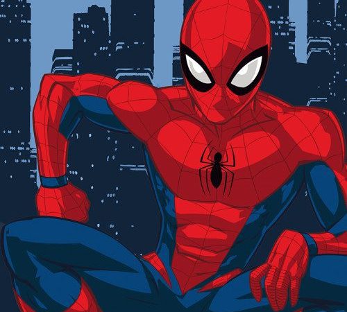 Πετσέτα μπάνιου Spiderman City, πετσέτα θαλάσσης 70x140cm