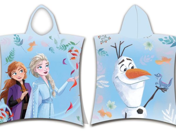 Πόντσο πετσέτας θαλάσσης Disney Frozen Blue 50x115εκ.