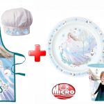 Χριστουγεννιάτικη ποδιά και πλαστικό σετ δείπνου Disney Frozen Royally Cool