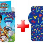 Σετ κλινοσκεπασμάτων Paw Patrol με εντοιχισμένο σεντόνι