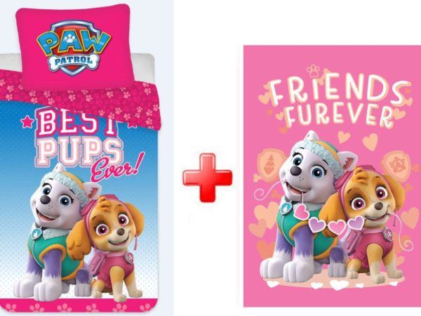 Παιδικό σετ κρεβατιού Paw Patrol Best Girls Ever και κουβέρτα φλις