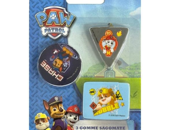 Σετ γόμας σχήματος Paw Patrol 3 τεμαχίων