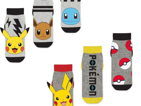 Παιδικές κάλτσες Pokémon Pika-Eevee-Squirtle χωρίς ραφές 23-34