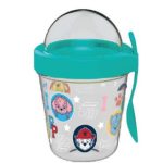 Θήκη για σνακ ποτηριών Paw Patrol Heads με καπάκι και κουτάλι 350 ml